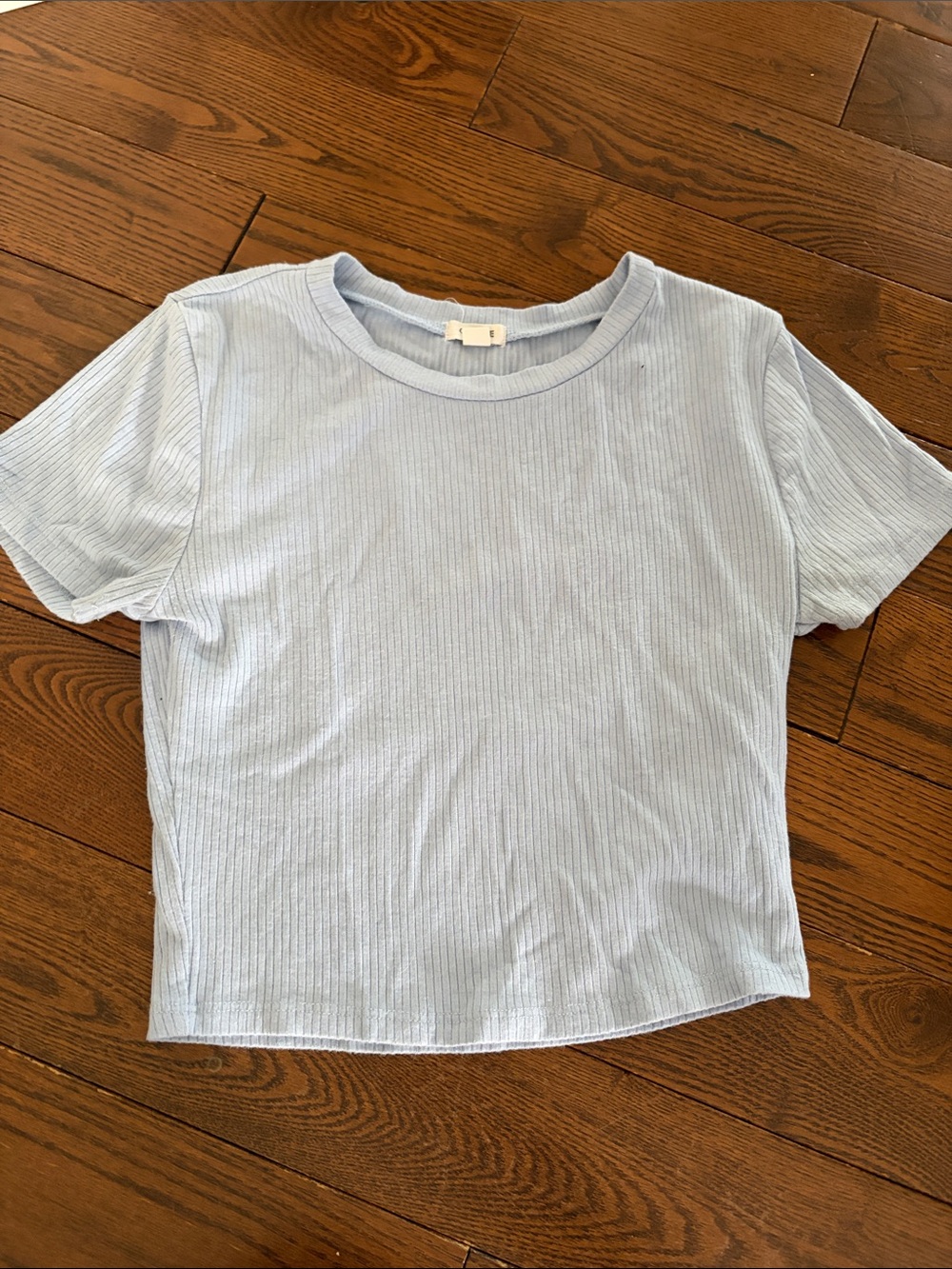 🔥 3/$25 - Light Blue Ribbed Short Sleeve Tee